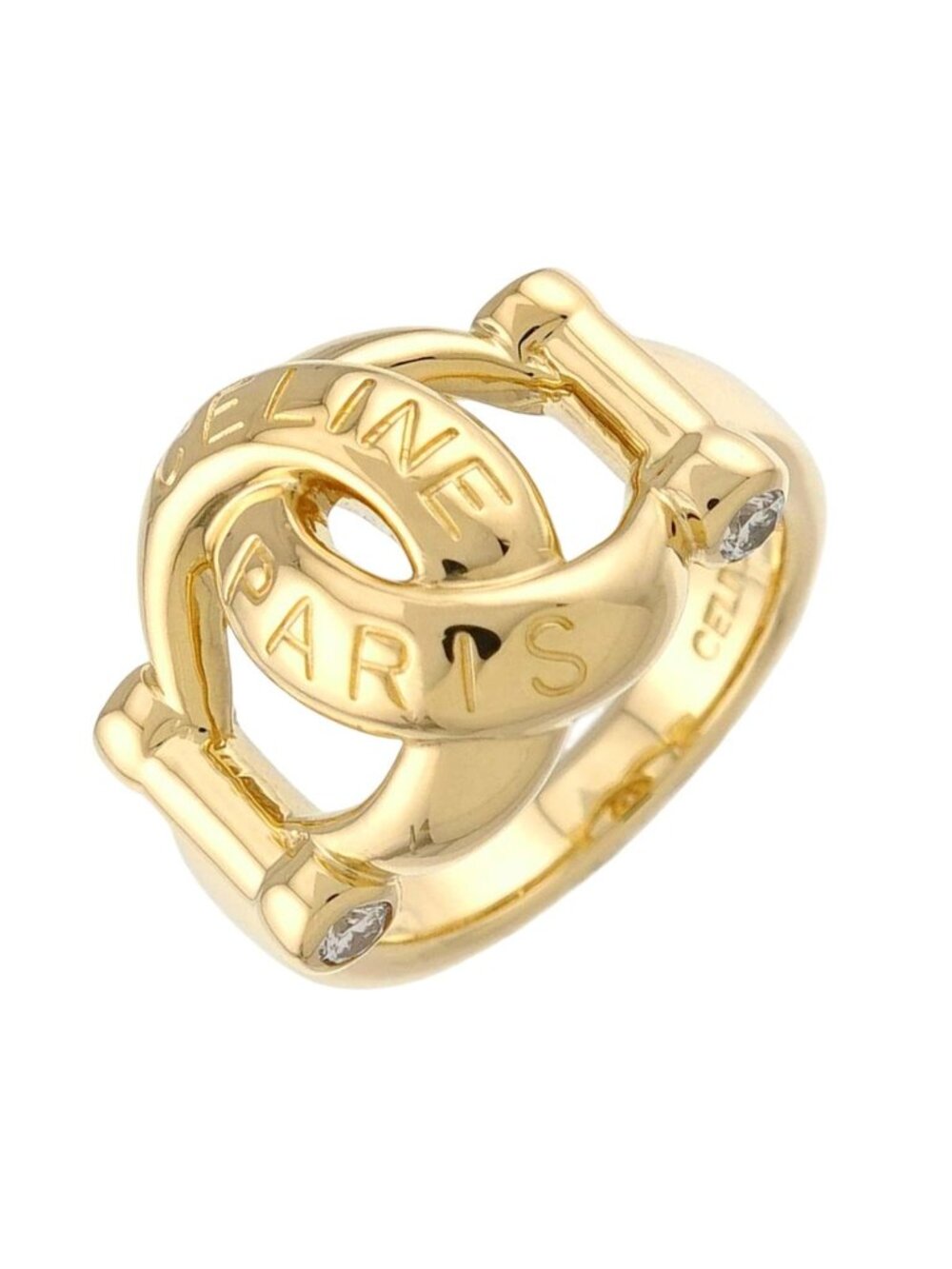 Celine Ring Diamond 18k YG Yellow Gold